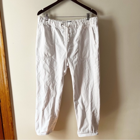 J. Crew Factory Drawstring Jeans Womens Size 32 White $118 BY903 - Picture 1 of 9